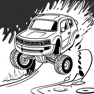 Rc Car Racing Through Mud Coloring Page 28913-23172