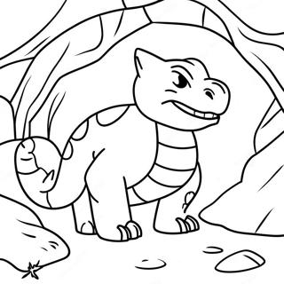 Onix In A Rocky Cave Coloring Page 28944-23196