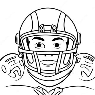 Notre Dame Football Player Coloring Page 28954-23200