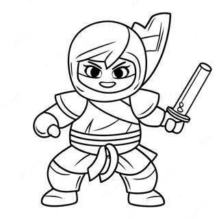 Nya Ninjago In Action Coloring Page 28964-23207