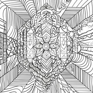 3d Geometric Optical Illusion Coloring Page 2897-2358