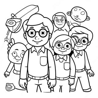 Whimsical Adventures In Odyssey Characters Coloring Page 28984-23227