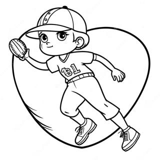 I Love Softball Coloring Pages