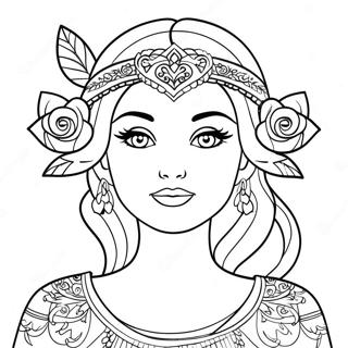 Fantasy Girl Coloring Page 29003-23238