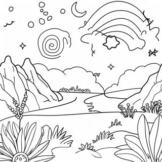 Starry Night Sky Coloring Page 29034-23261