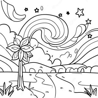 Starry Night Sky Coloring Page 29034-23262