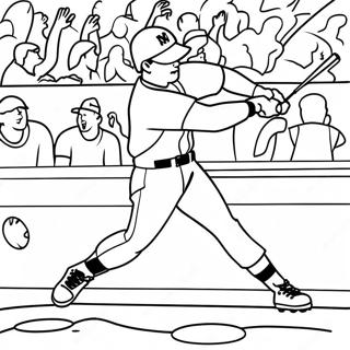 Mets Player Hitting A Home Run Coloring Page 29064-23285