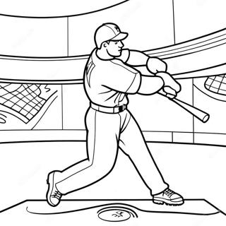 Mets Player Hitting A Home Run Coloring Page 29064-23287