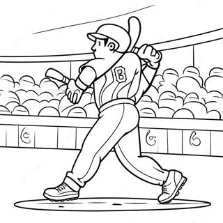 Mets Player Hitting A Home Run Coloring Page 29064-23288