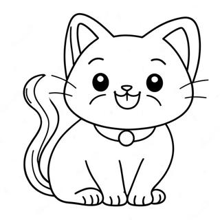 Cartoon Cat Coloring Page 2906-2362