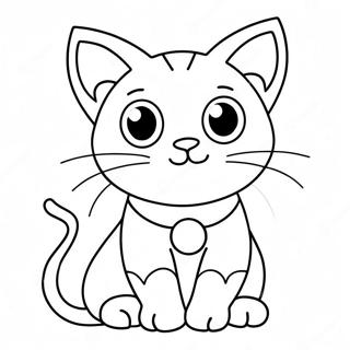 Cartoon Cat Coloring Page 2906-2363