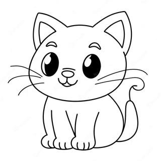 Cartoon Cat Coloring Page 2906-2364