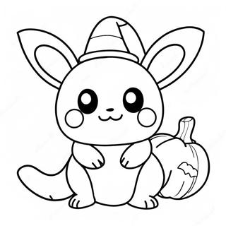 Cute Halloween Pokemon Coloring Page 29083-23299