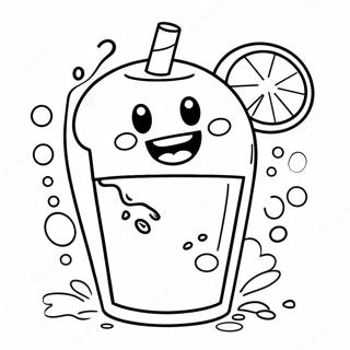 Kool Aid Man Splashing Colorful Drink Coloring Page 29094-23311