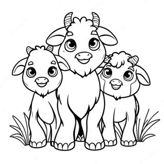 3 Billy Goats Gruff Coloring Page 29103-23313