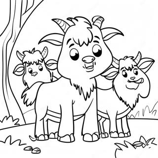 3 Billy Goats Gruff Coloring Page 29103-23315