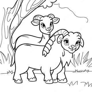 3 Billy Goats Gruff Coloring Page 29103-23316