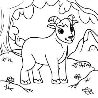 Adventure Of The 3 Billy Goats Gruff Coloring Page 29104-23320