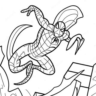 Spiderman Lizard Battle Coloring Page 29113-23332