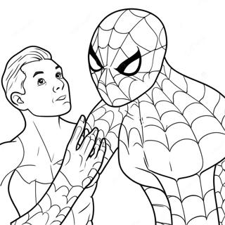 Spiderman And Lizard Face Off Coloring Page 29114-23324