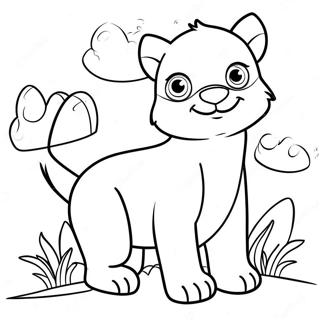 Fun Animal Vector Coloring Page 29124-23334