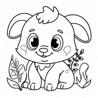 Fun Animal Vector Coloring Page 29124-23335