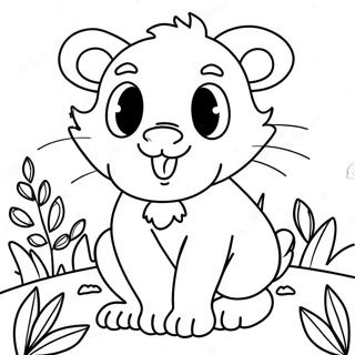 Fun Animal Vector Coloring Page 29124-23336