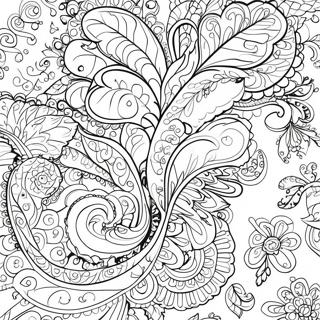 Paisley Pattern Coloring Page 29133-23338