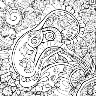 Paisley Pattern Coloring Page 29133-23339