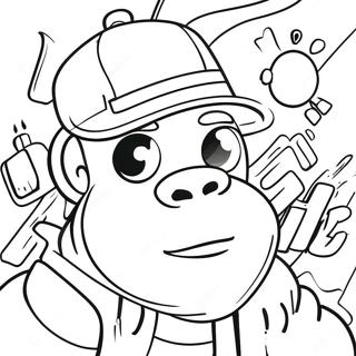 Hip Hop Graffiti Art Coloring Page 2917-2369