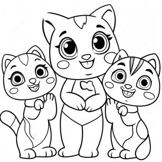 Cute Talking Angela With Friends Coloring Page 29194-23389