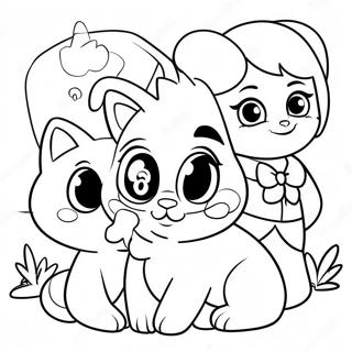 Cute Talking Angela With Friends Coloring Page 29194-23390