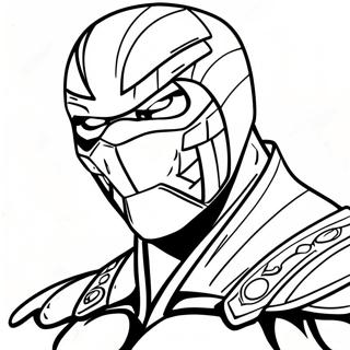 Sub Zero Mortal Kombat Coloring Page 29203-23396