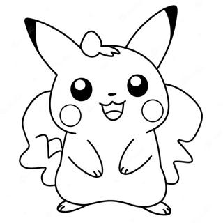 Cute Pikachu Pokemon Go Coloring Page 29214-23402