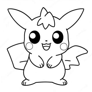 Cute Pikachu Pokemon Go Coloring Page 29214-23403