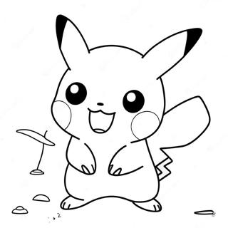 Cute Pikachu Pokemon Go Coloring Page 29214-23404