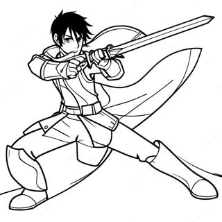 Kirito In Epic Battle Coloring Page 29234-23421