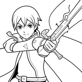 Kirito In Epic Battle Coloring Page 29234-23422