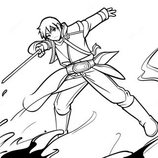 Kirito In Epic Battle Coloring Page 29234-23423