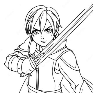 Kirito In Epic Battle Coloring Page 29234-23424