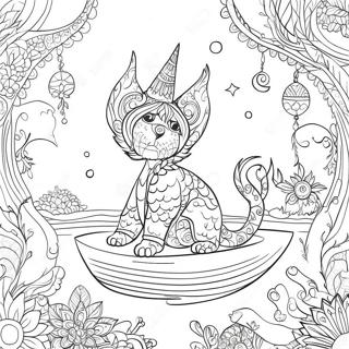 Intricate Kerby Rosanes Fantasy Scene Coloring Page 29244-23432