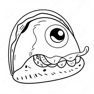 Funny Taco With Eyes Coloring Page 2927-2381