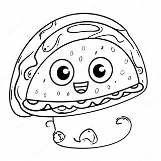 Funny Taco With Eyes Coloring Page 2927-2382