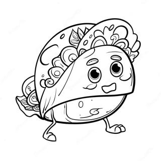 Funny Taco With Eyes Coloring Page 2927-2383