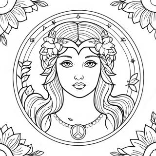 Virgo Zodiac Sign Coloring Page 29283-23458