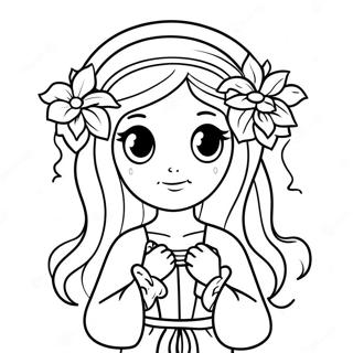 Cute Virgo Character Coloring Page 29284-23464