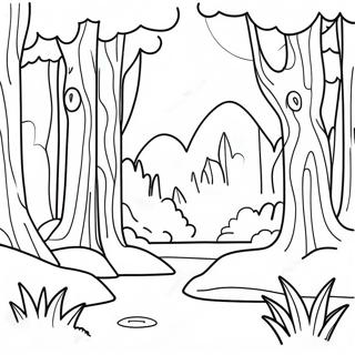 Forest Landscape Coloring Page 29303-23474