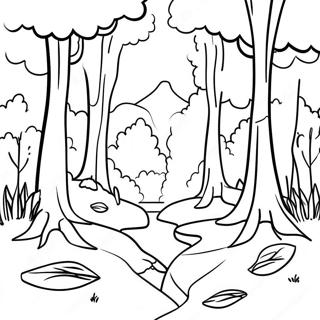 Forest Landscape Coloring Page 29303-23476