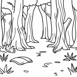 Serene Forest Scene Coloring Page 29304-23477