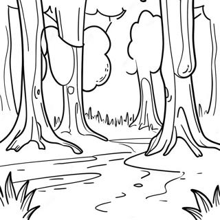 Serene Forest Scene Coloring Page 29304-23479